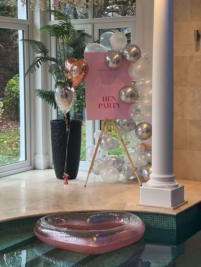 Bridal Party in the private heated pool