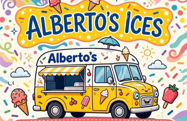 Traditional Italian ice cream van bringing treats for your corporate wellbeing day